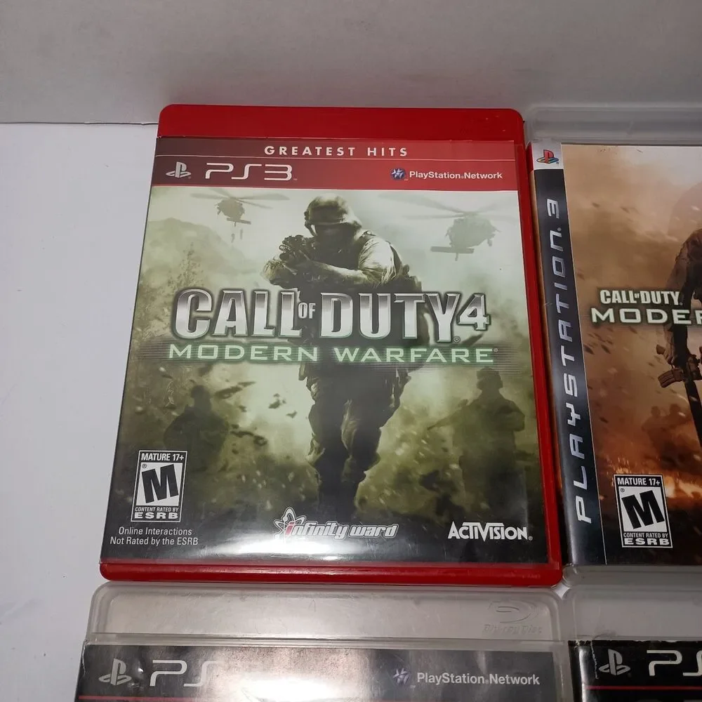 Call of Duty 4 Modern Warfare + 2 + 3 + Ghosts + Black Ops + II PS3 Video Games